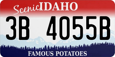 ID license plate 3B4055B