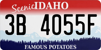 ID license plate 3B4055F