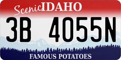 ID license plate 3B4055N