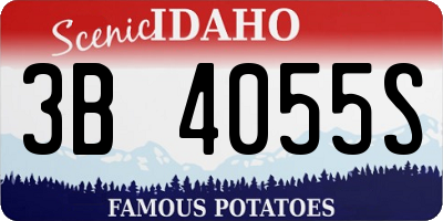 ID license plate 3B4055S