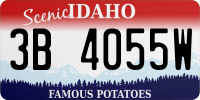 ID license plate 3B4055W