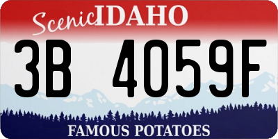 ID license plate 3B4059F