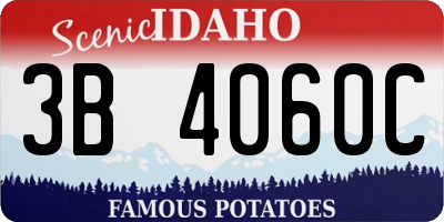 ID license plate 3B4060C