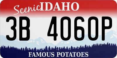 ID license plate 3B4060P