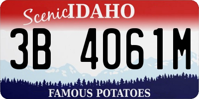 ID license plate 3B4061M