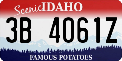 ID license plate 3B4061Z