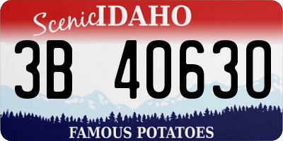 ID license plate 3B4063O