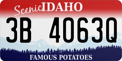 ID license plate 3B4063Q
