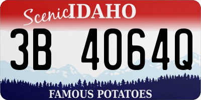 ID license plate 3B4064Q
