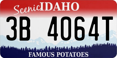 ID license plate 3B4064T