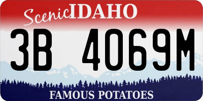 ID license plate 3B4069M