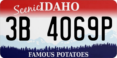 ID license plate 3B4069P