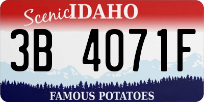 ID license plate 3B4071F