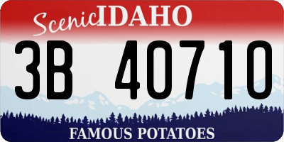 ID license plate 3B4071O