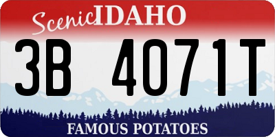 ID license plate 3B4071T