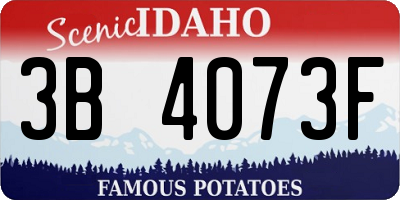 ID license plate 3B4073F