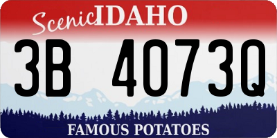ID license plate 3B4073Q