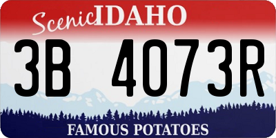 ID license plate 3B4073R