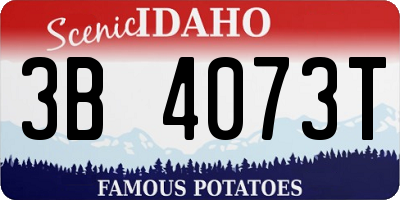 ID license plate 3B4073T