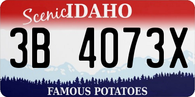 ID license plate 3B4073X