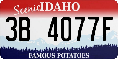 ID license plate 3B4077F