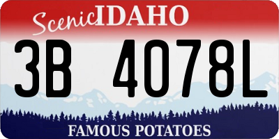 ID license plate 3B4078L