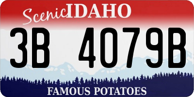 ID license plate 3B4079B