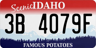 ID license plate 3B4079F