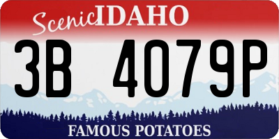 ID license plate 3B4079P