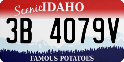 ID license plate 3B4079V
