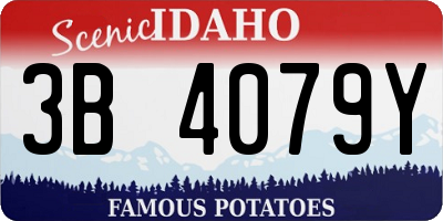 ID license plate 3B4079Y
