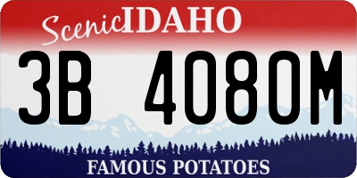 ID license plate 3B4080M