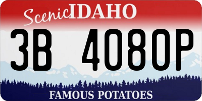 ID license plate 3B4080P