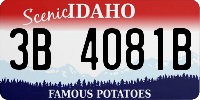ID license plate 3B4081B
