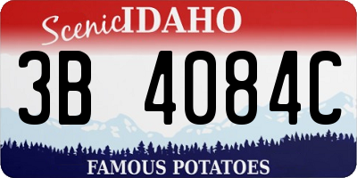 ID license plate 3B4084C