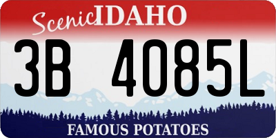ID license plate 3B4085L