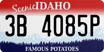 ID license plate 3B4085P