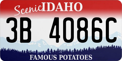 ID license plate 3B4086C