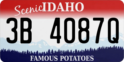 ID license plate 3B4087Q