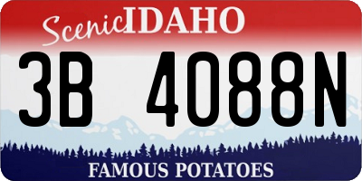 ID license plate 3B4088N