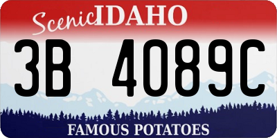 ID license plate 3B4089C