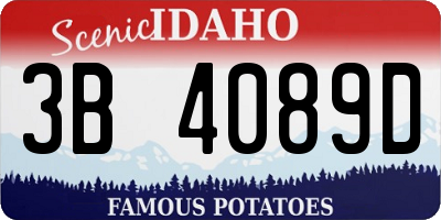 ID license plate 3B4089D