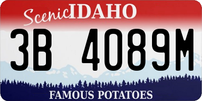 ID license plate 3B4089M