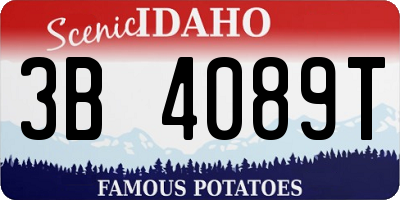 ID license plate 3B4089T