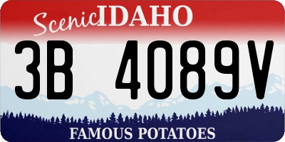 ID license plate 3B4089V