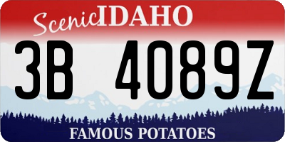 ID license plate 3B4089Z