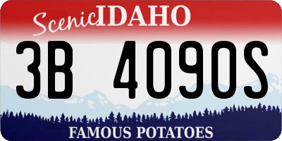 ID license plate 3B4090S