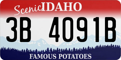 ID license plate 3B4091B