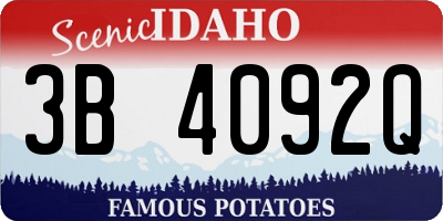 ID license plate 3B4092Q