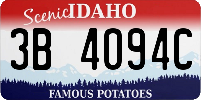 ID license plate 3B4094C